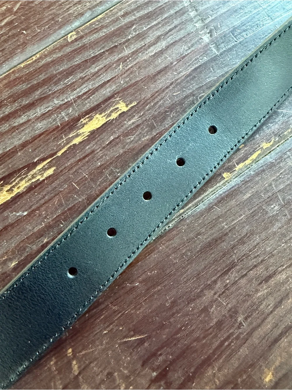 Hawker Rye Black Leather Belt Mens 48in.